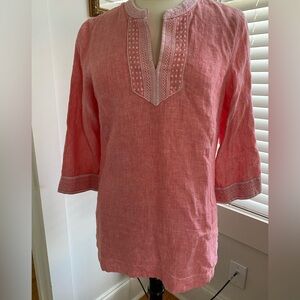 Tommy Bahama Coral Embroidered Tunic S NWT